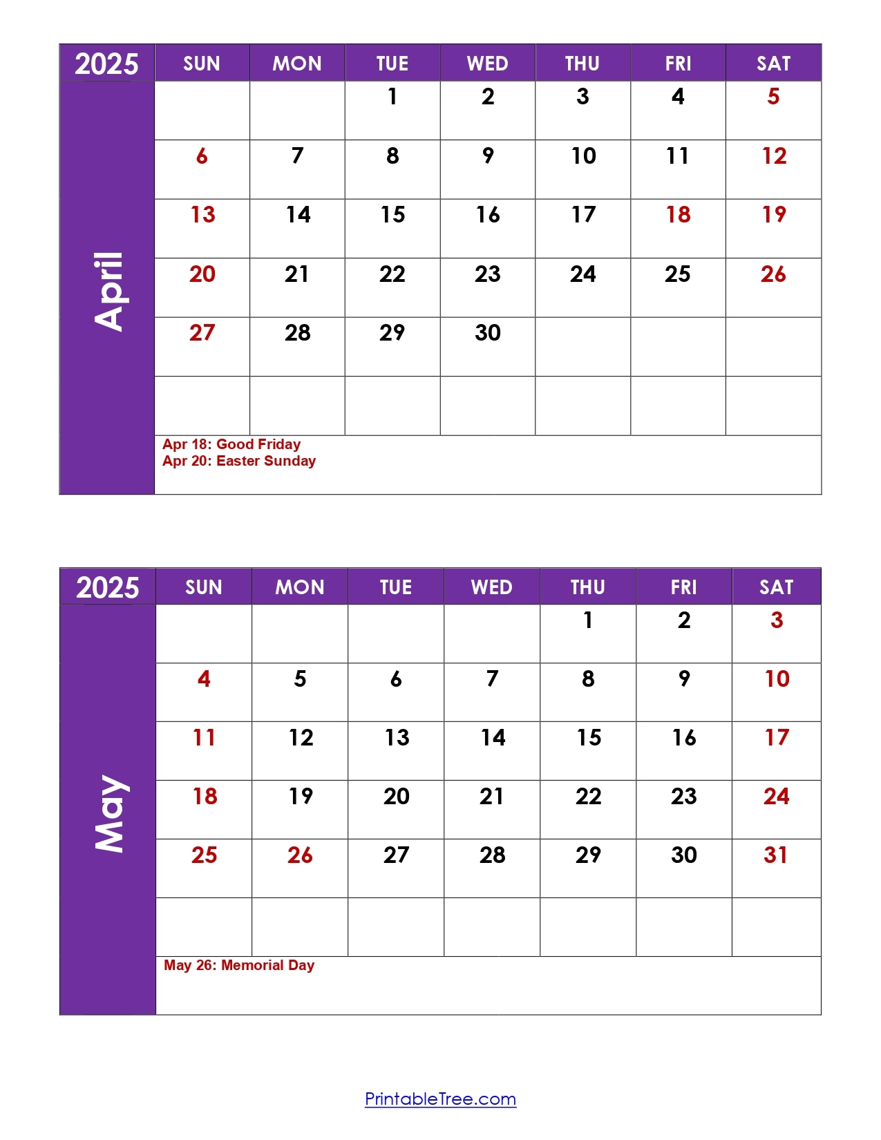 2025 Calendar Printable With Holidays Pdf
