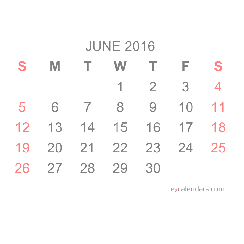 Big Letters Big Numbers Monthly Calendar EzCalendars