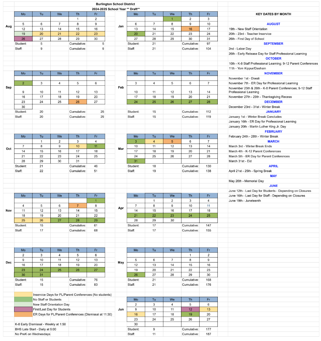 Free Printable School Calendar 2025-26