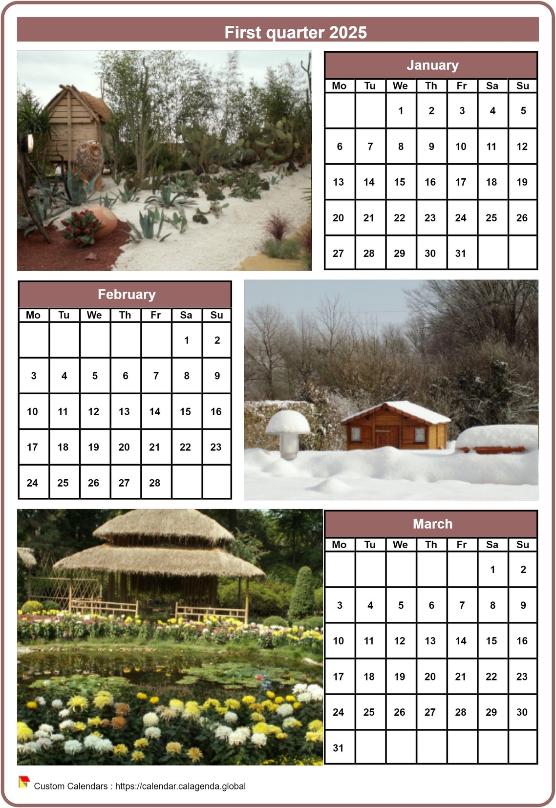Printable Quarterly 2025 Calendars Printable Quarterly 2025 Calendars