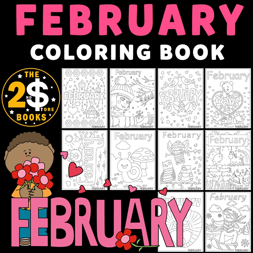 Calendar February Coloring Book 22 Pages Made By Teachers