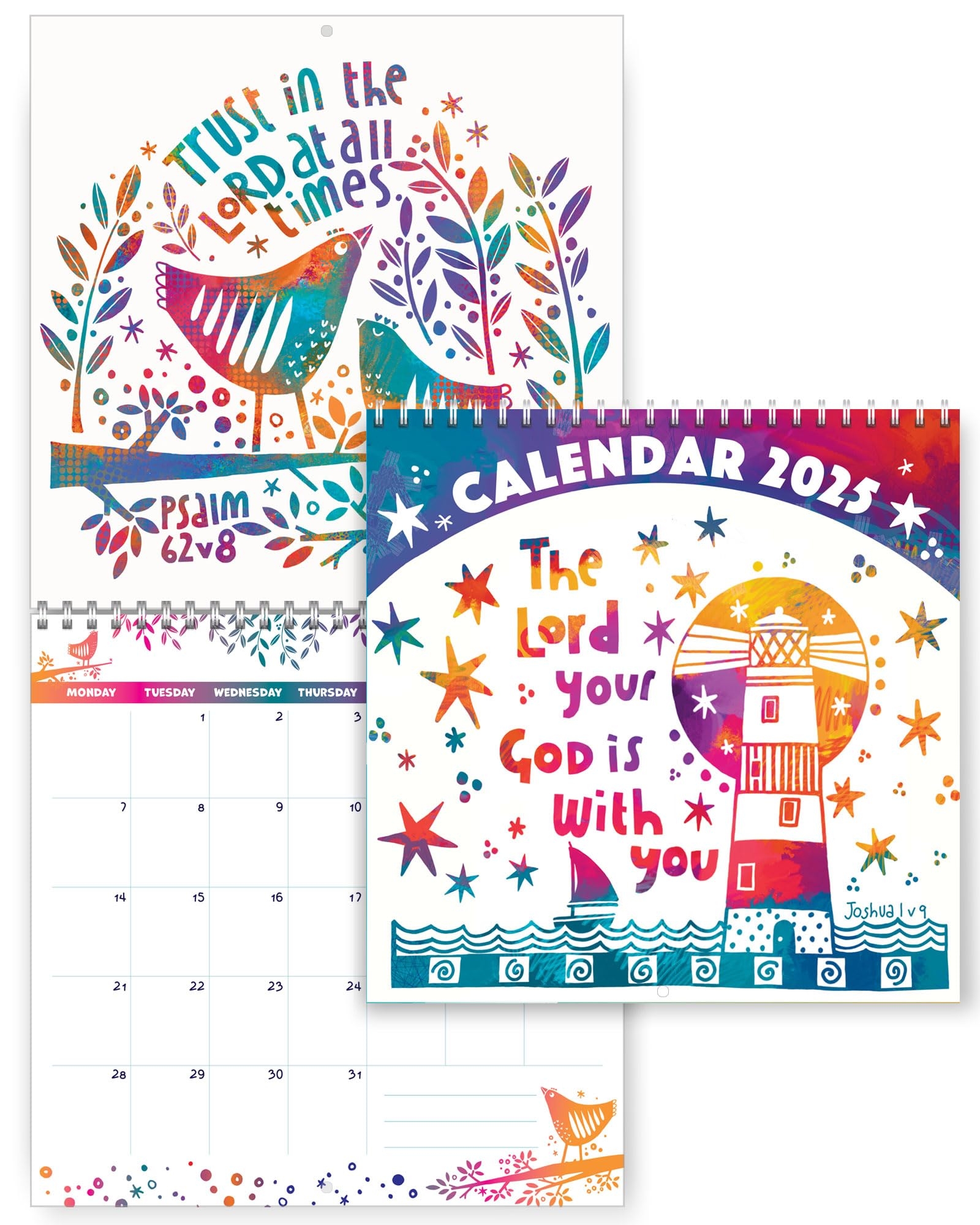 Christian Calendar 2025 Christian Calendar 2025 Wall Calendar With Bible Verses Christian Wall Calendar 2025 In English Ideal Christian Gift Idea By Just Cards Amazon de Stationery Office Supplies