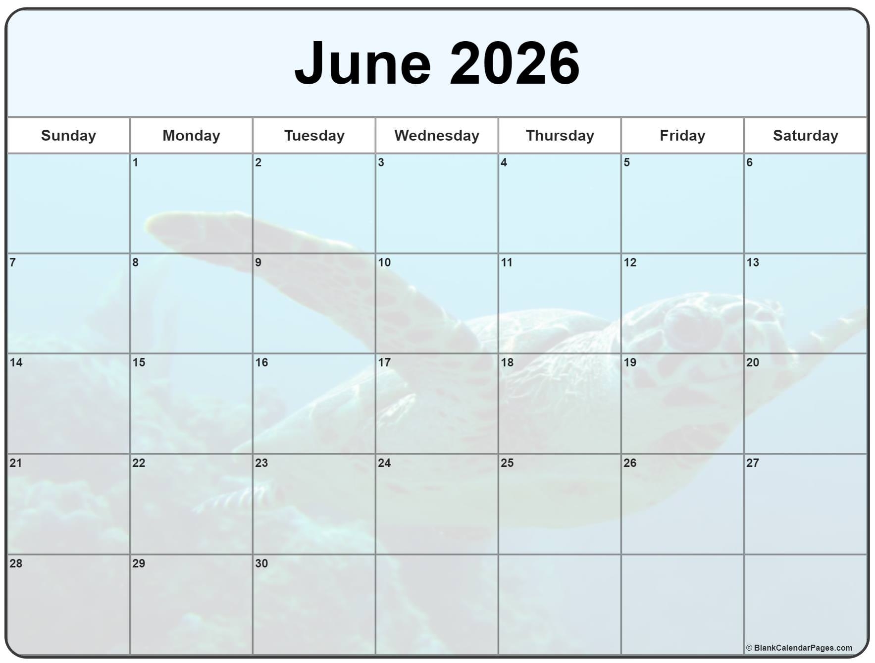 Collection Of June 2026 Photo Calendars With Image Filters Collection Of June 2026 Photo Calendars With Image Filters