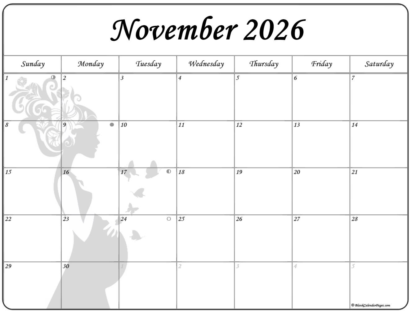 Collection Of November 2026 Photo Calendars With Image Filters 