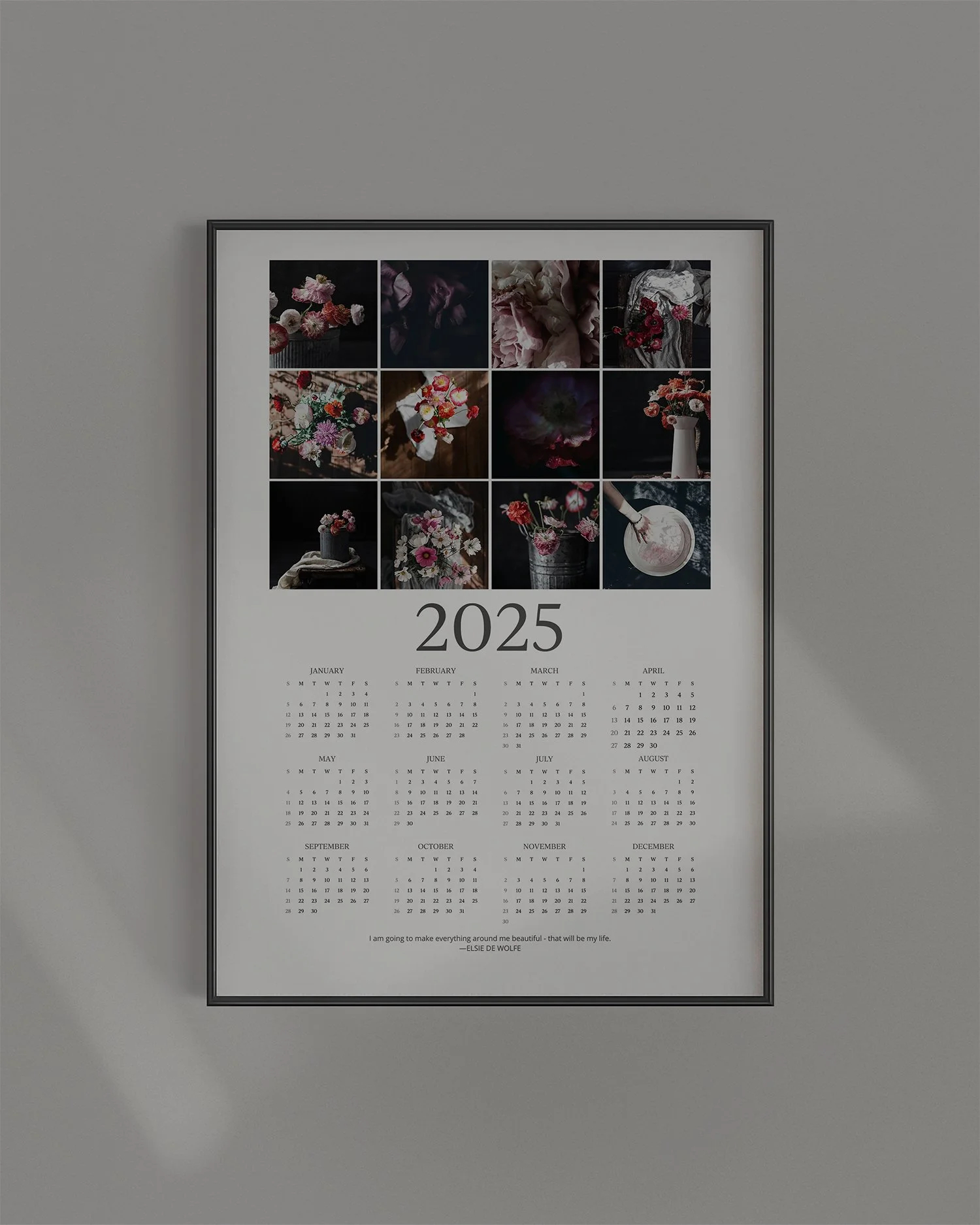 create a 2025 year on the wall calendar with lightroom classic and canva kim klassen