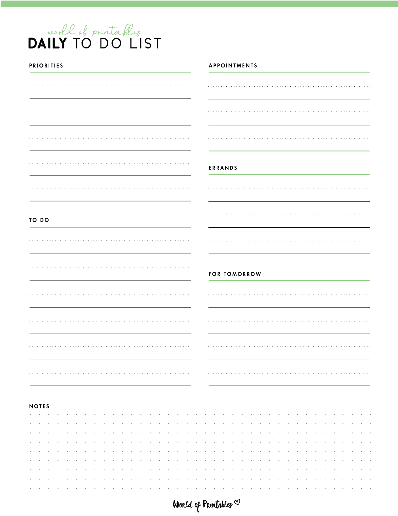 Printable To Do List Calendar