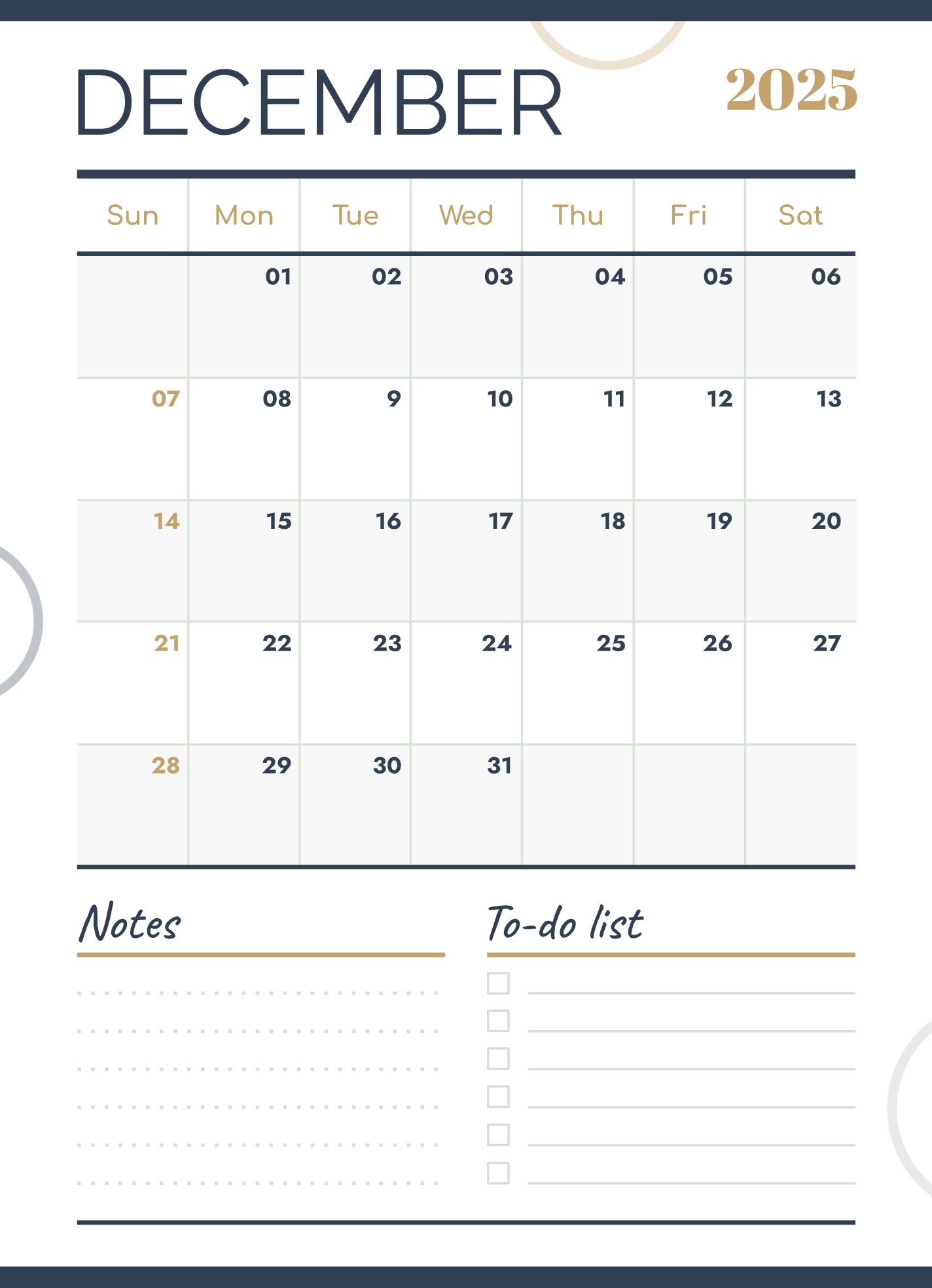 Free Printable Calendar Templates December 2025 Free Printable Calendar Templates December 2025