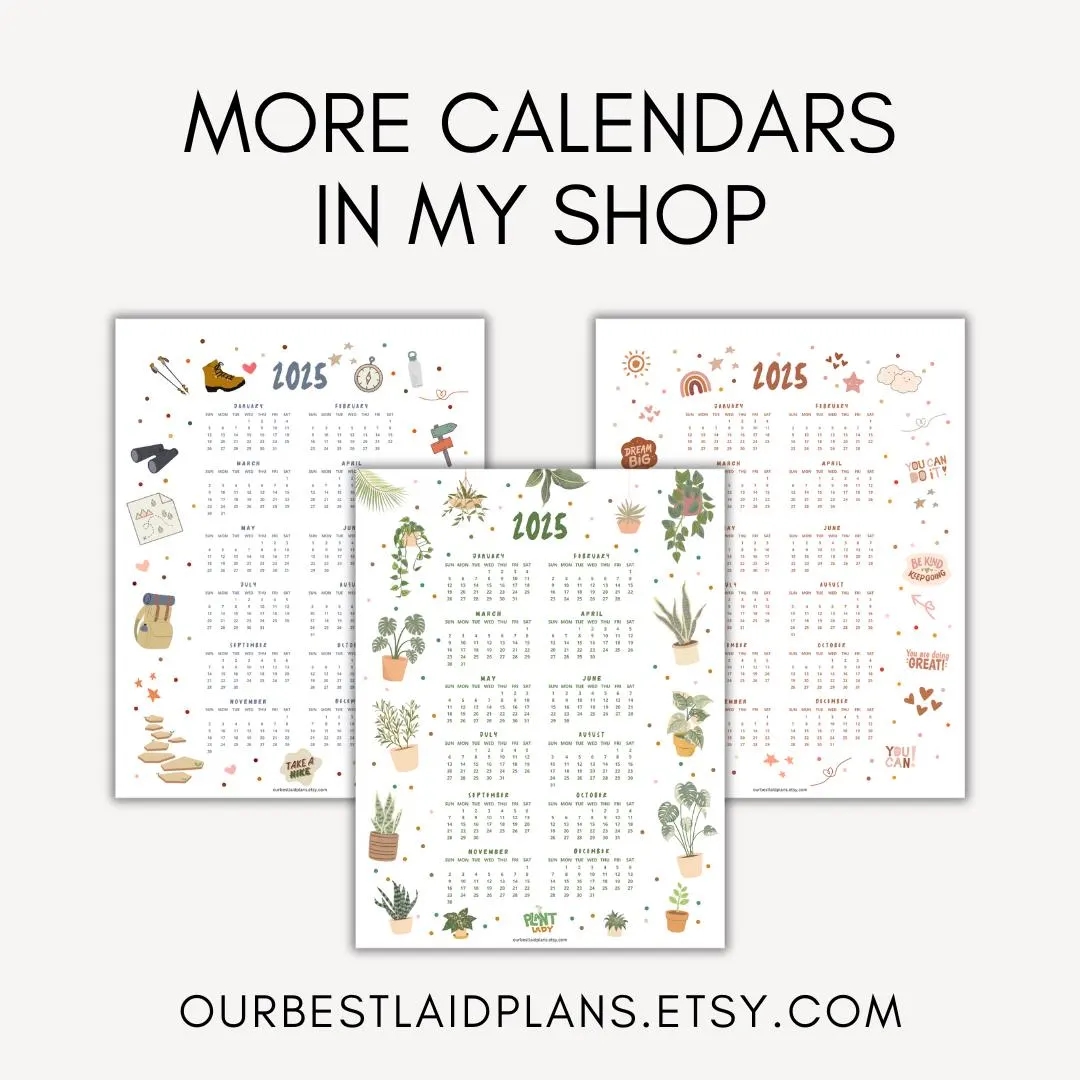 Printable Cute December 2025 Calendars