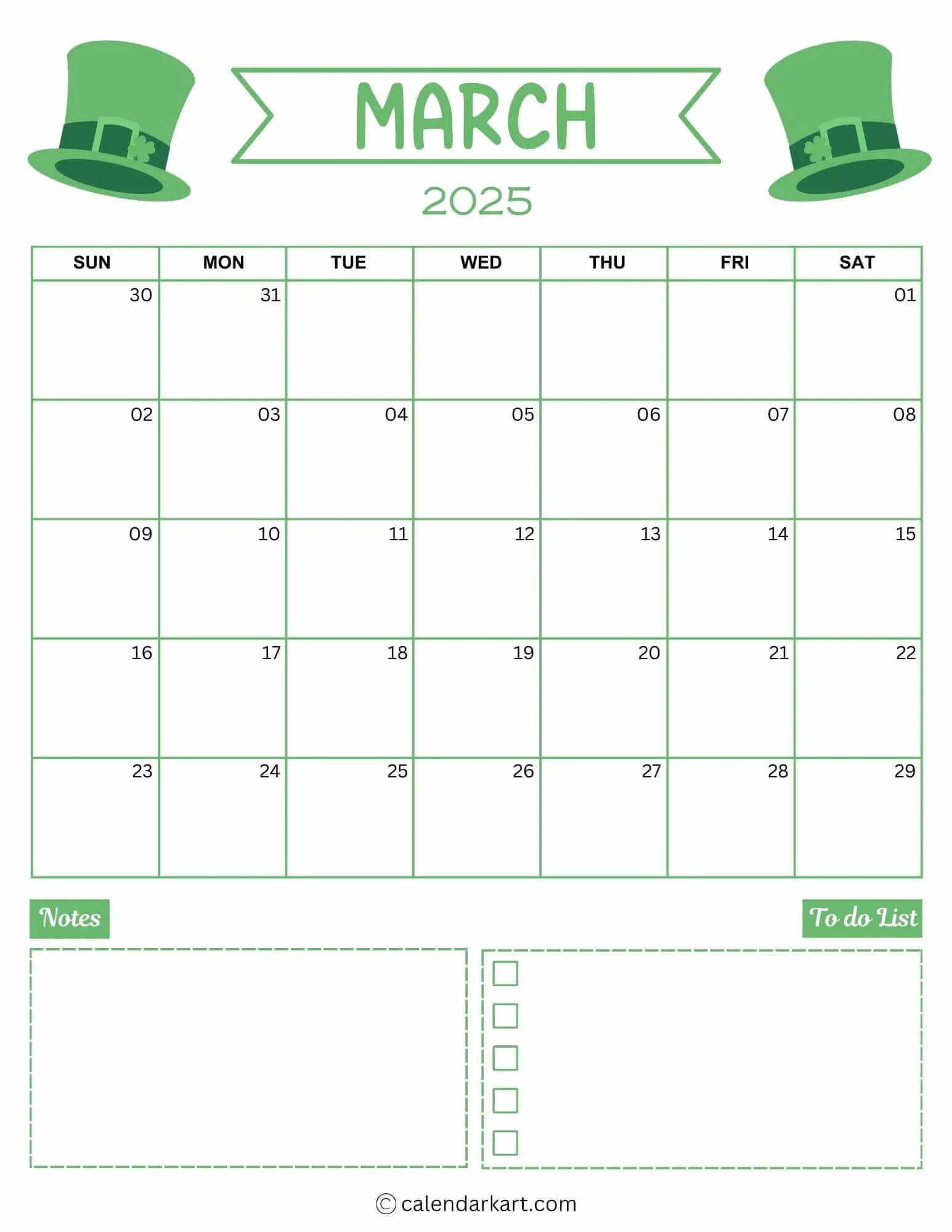 March Printable Calendar