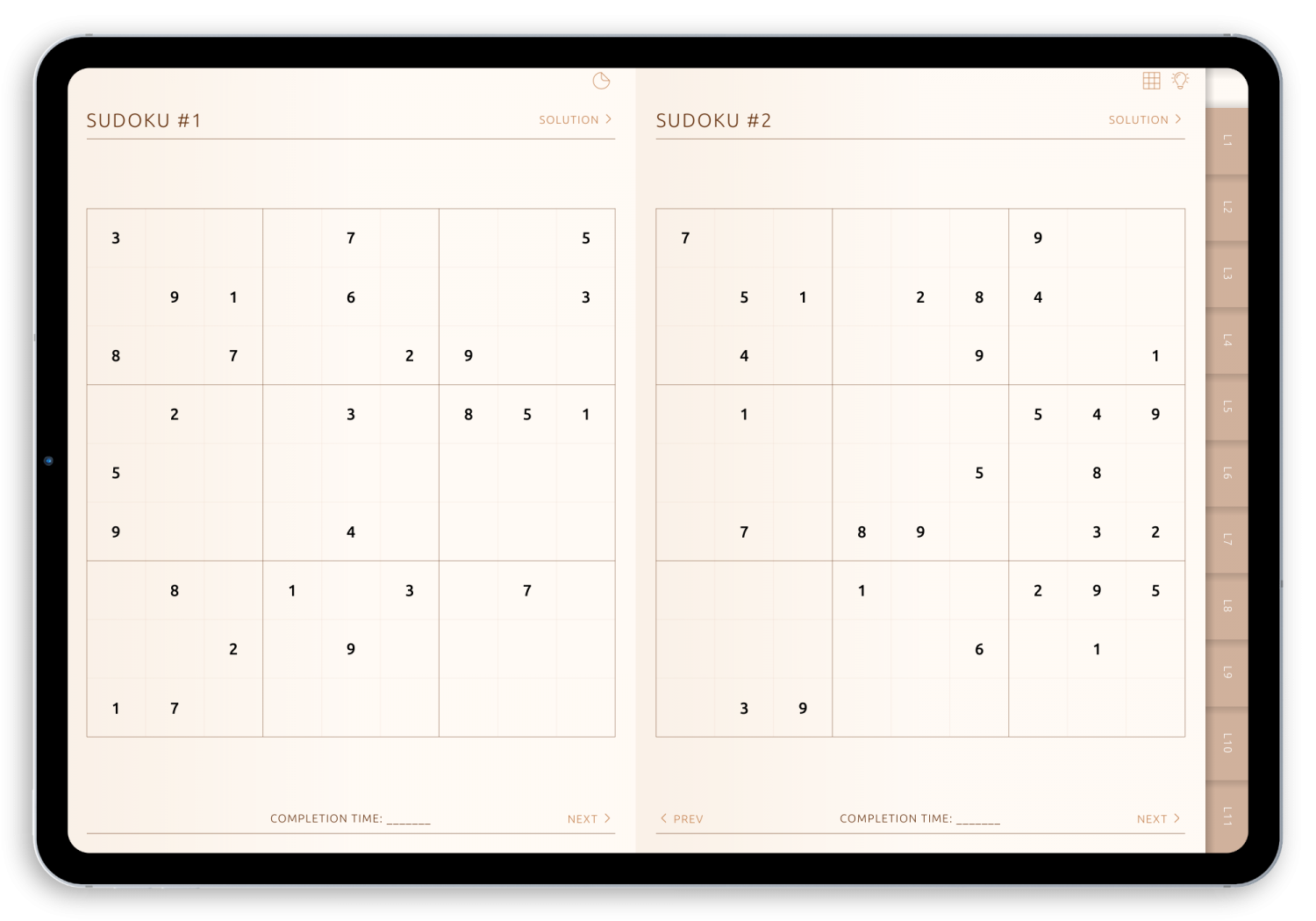 Download IPad Sudoku Puzzles Hyperlinked PDF