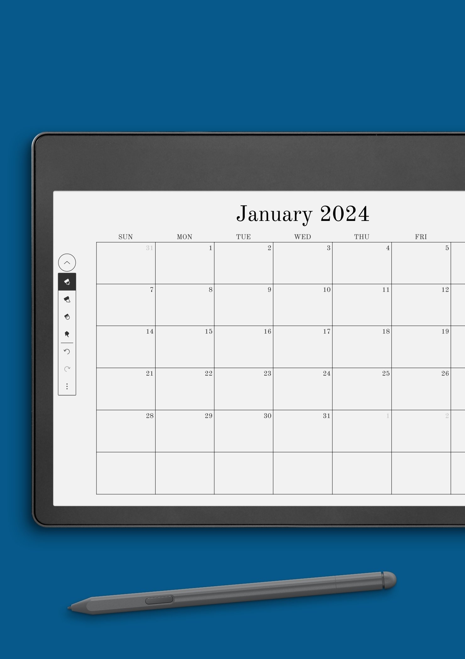 Download Printable Blank Monthly Calendar PDF