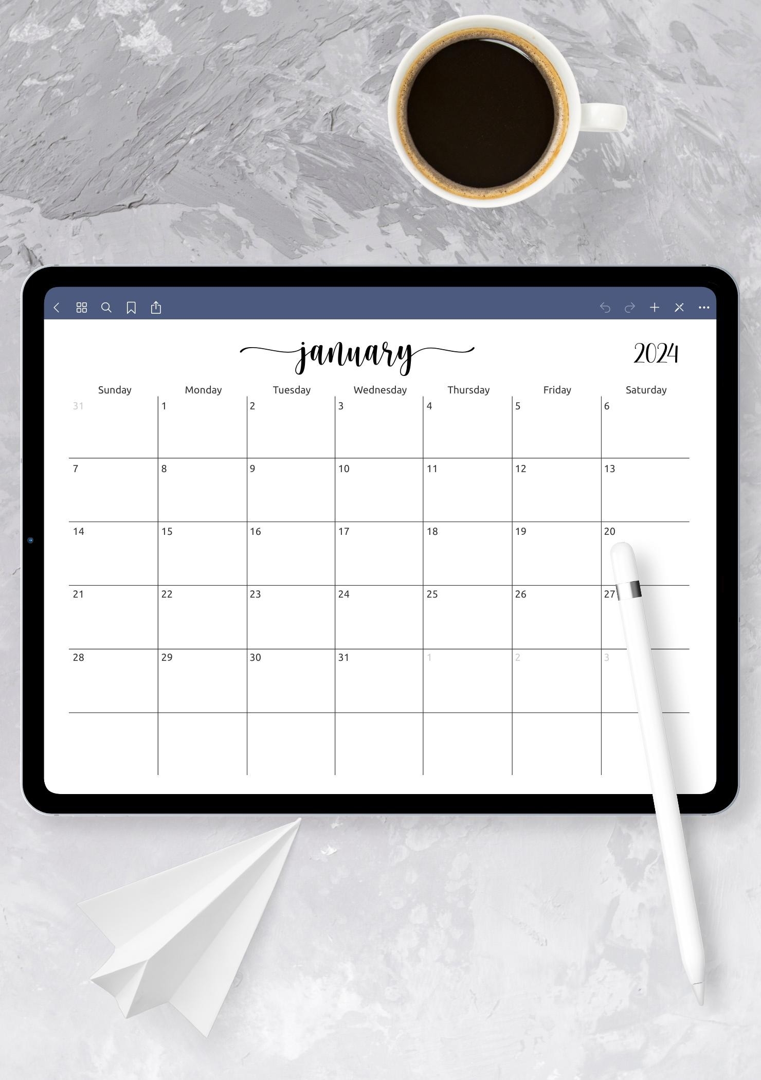 Free Printable Calendar Grids