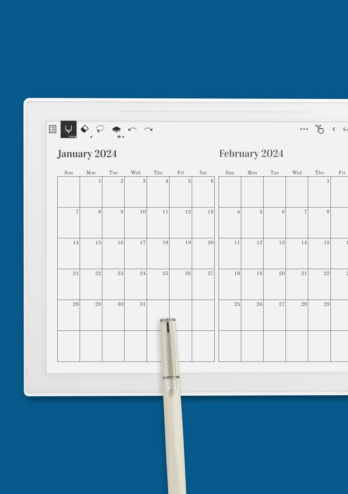 Download Printable Two Months On One Page Calendar PDF
