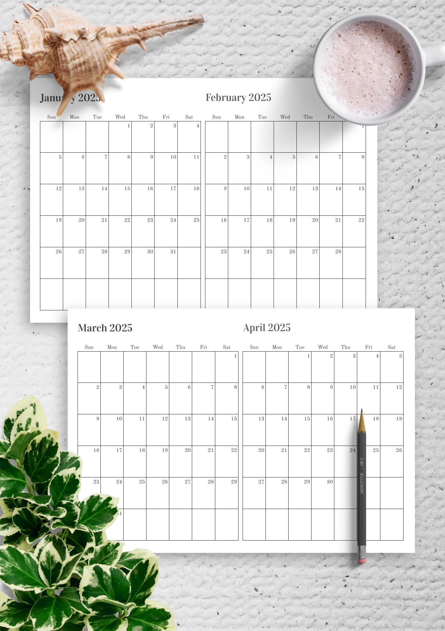 Printable Calendar Multiple Months On Page