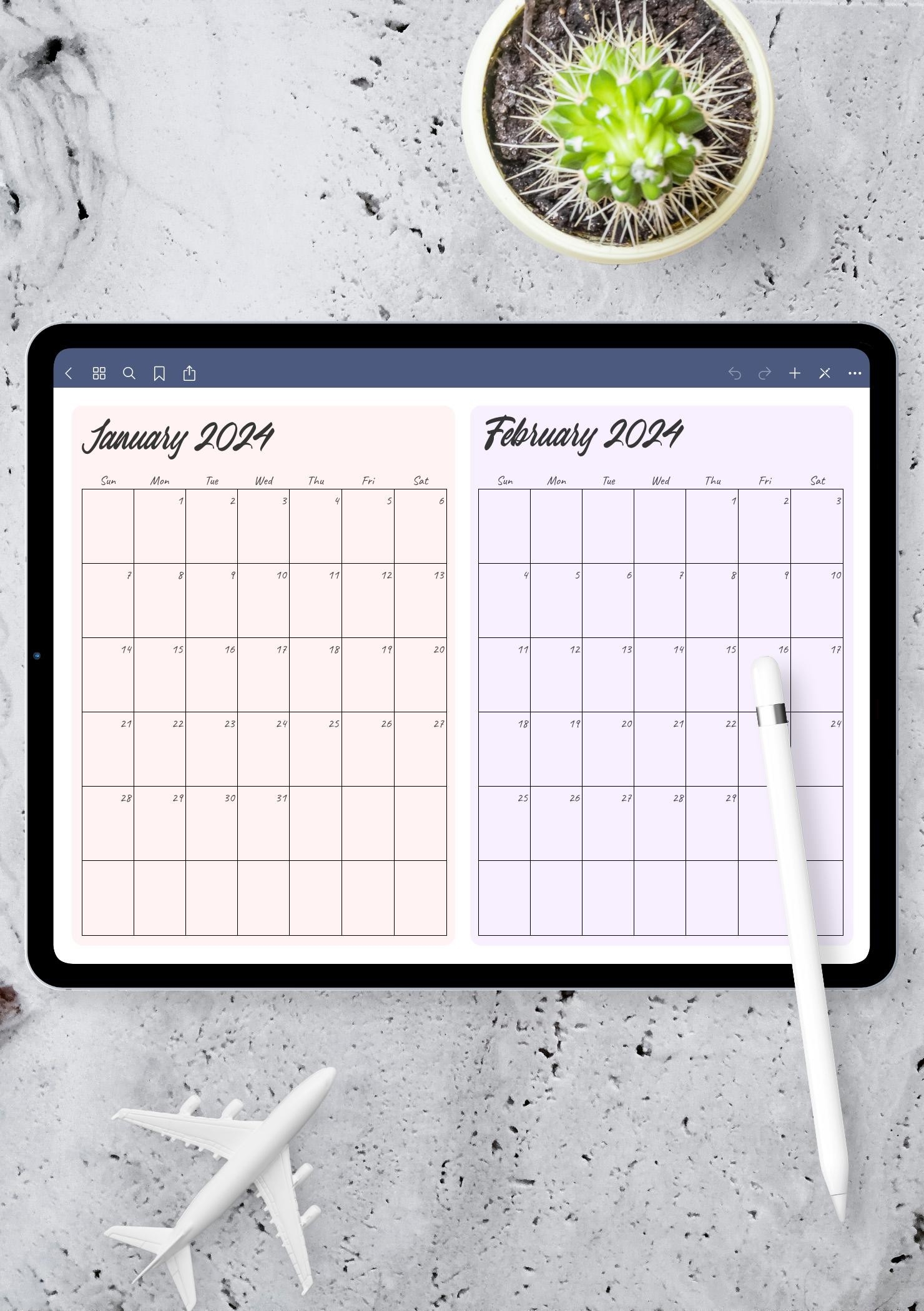 Printable Calendar All Months Included