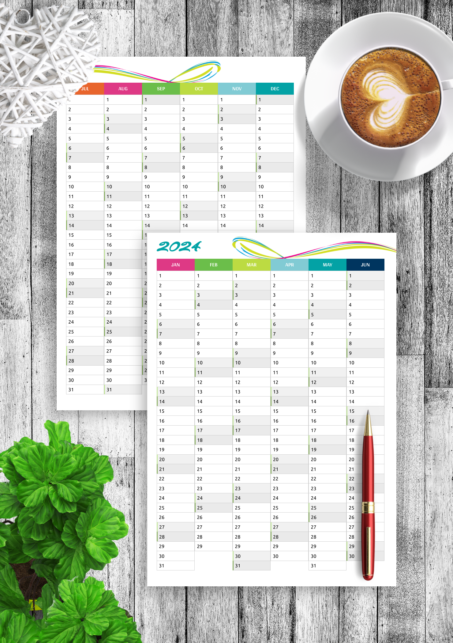 Printable Calendar Two To A Page Portrait