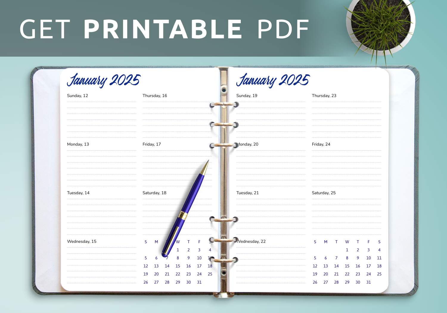 Free Printable Weekly Calendar Printable
