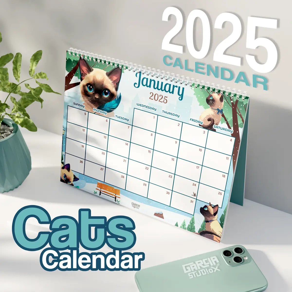 Printable Calendar 2025 Cat