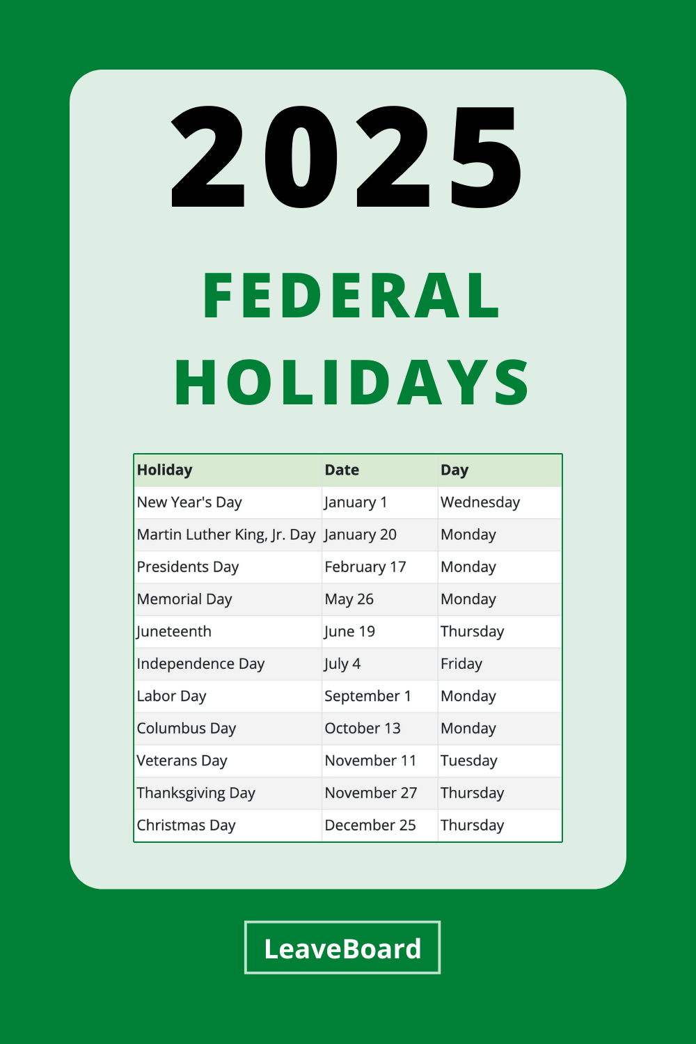 2025 Calendar With Holidays Usa Printable 2025 Calendar With Holidays Usa Printable