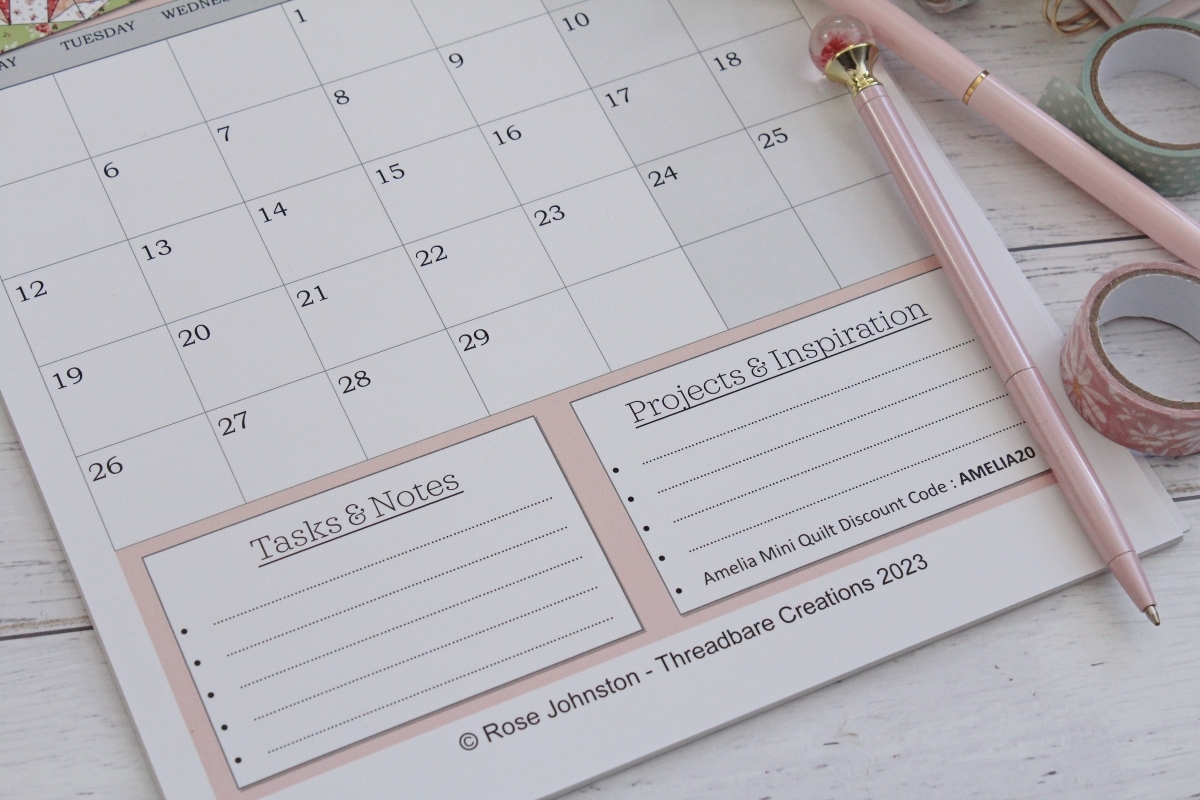 Free Printable Calendar For Mini Notebook