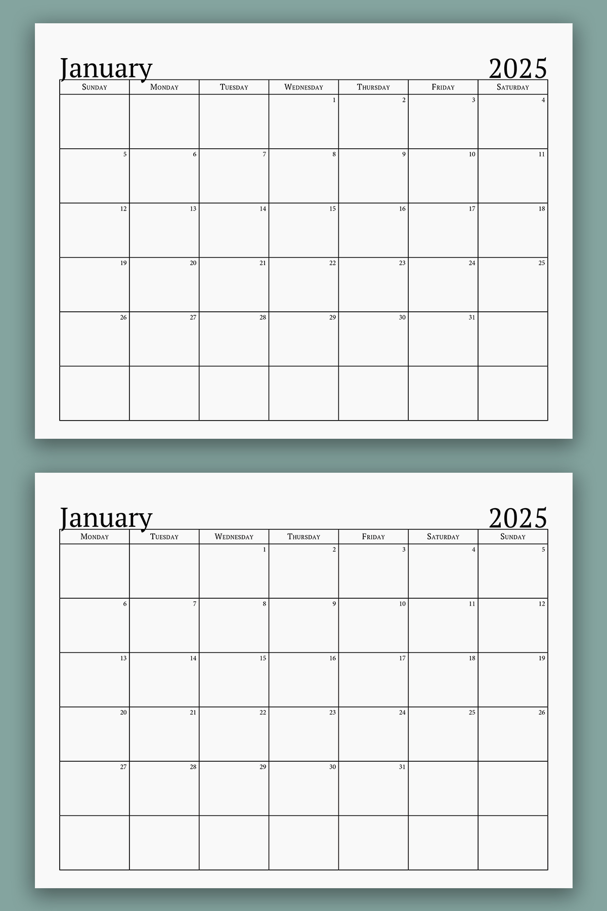 free 2025 printable calendar one page monthly templates free 2025 printable calendar one page monthly templates