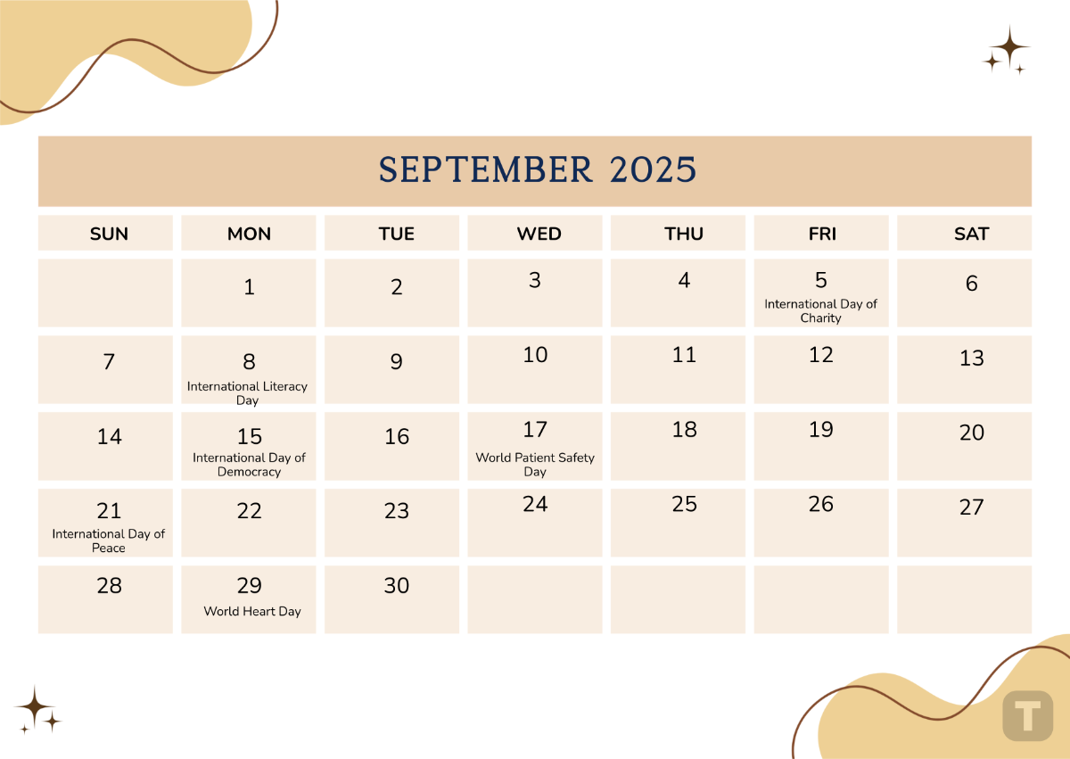 Free Aesthetic 2025 Calendar Template To Edit Online