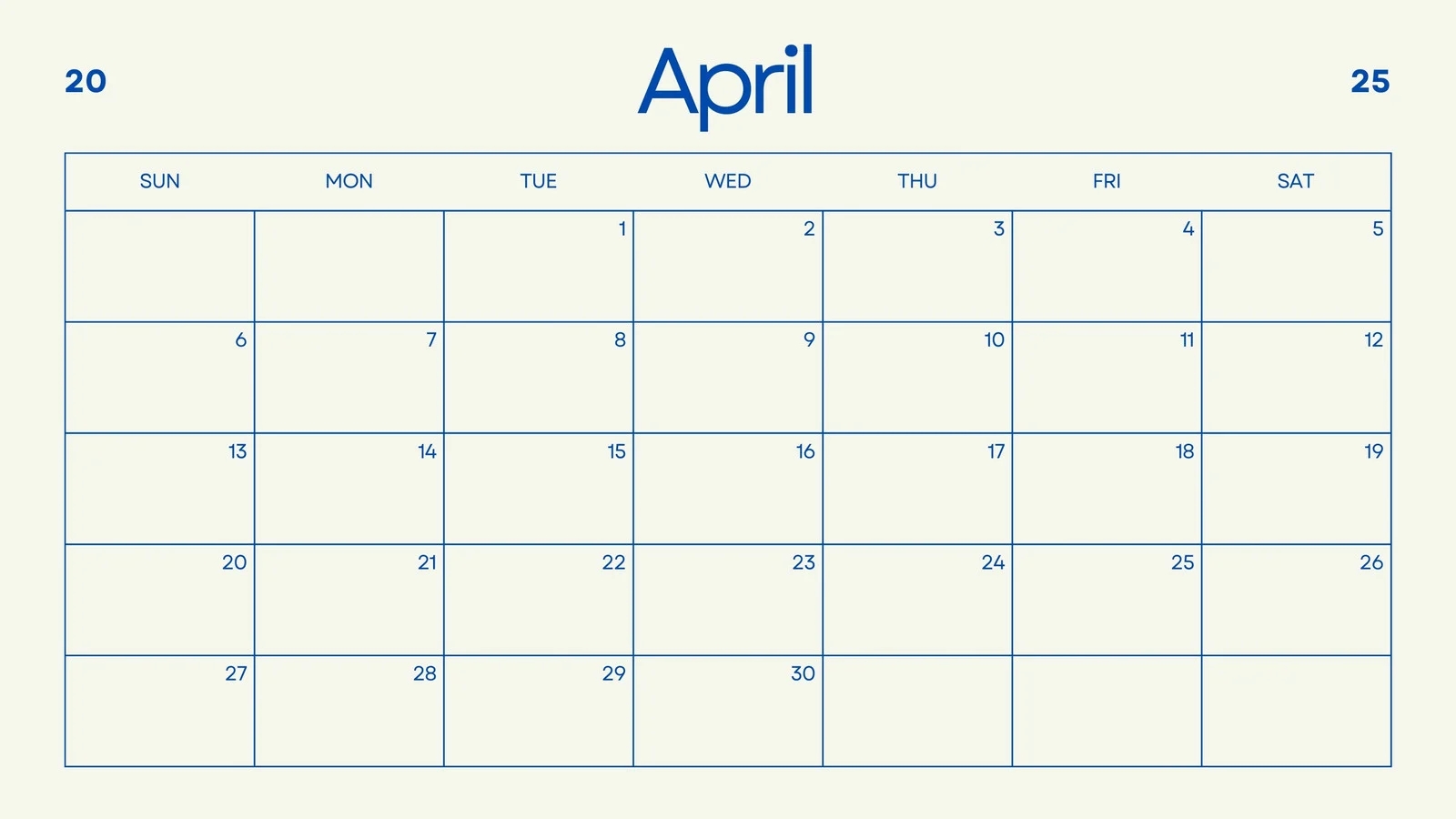 Free And Customizable April 2025 Calendar Templates Canva