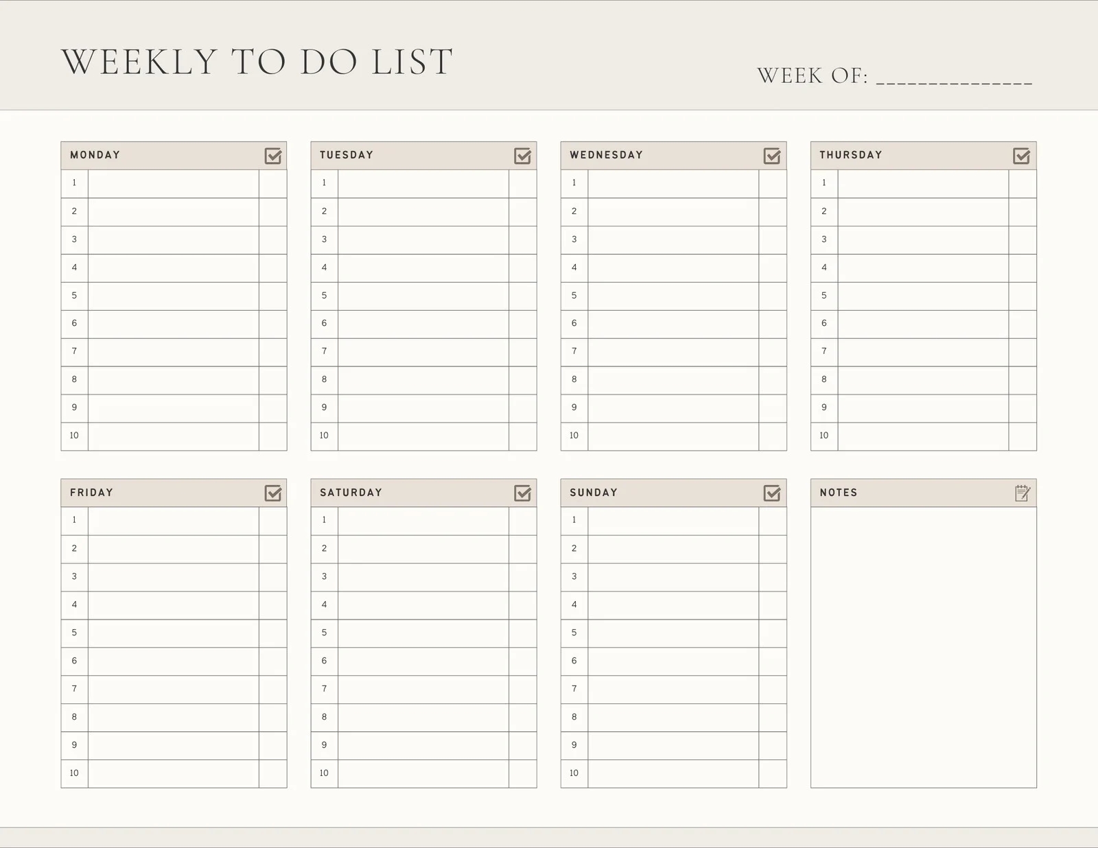 Free And Customizable To Do List Templates