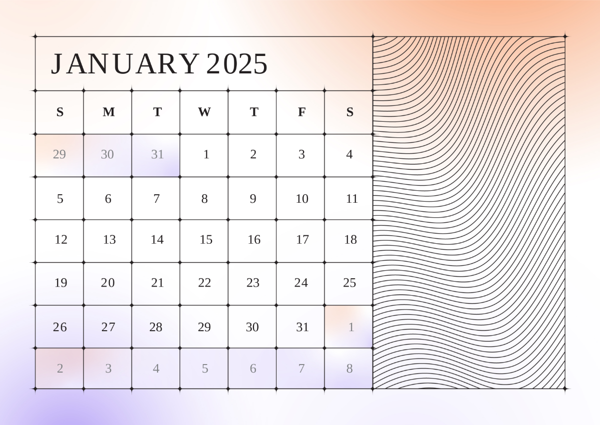 Free Editable Printable Calendar 2025 Word