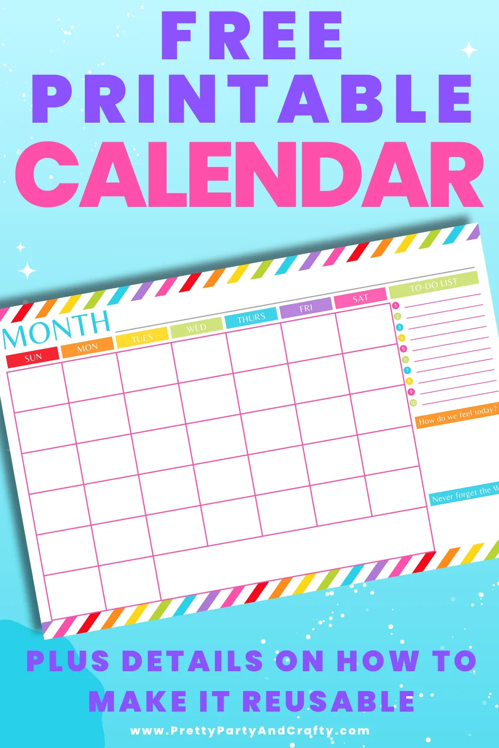 Monthly Free Printable Calendar