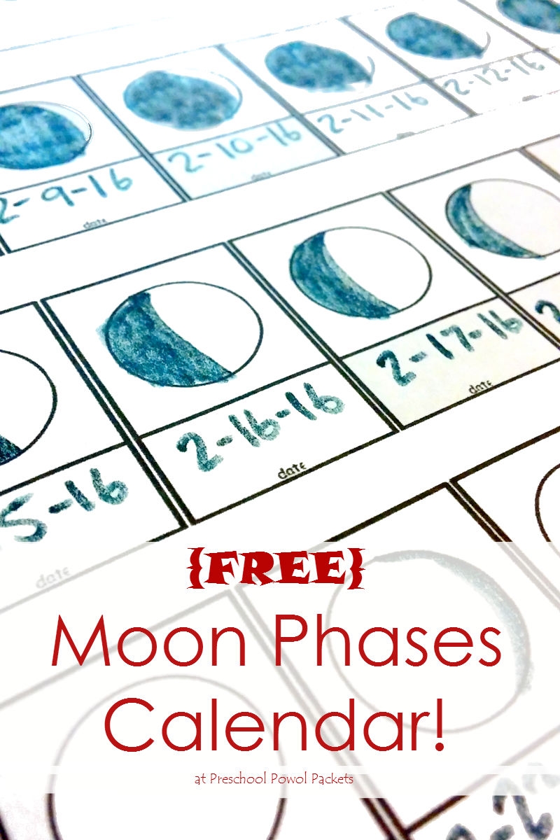 Moon Phases Calendar Printable