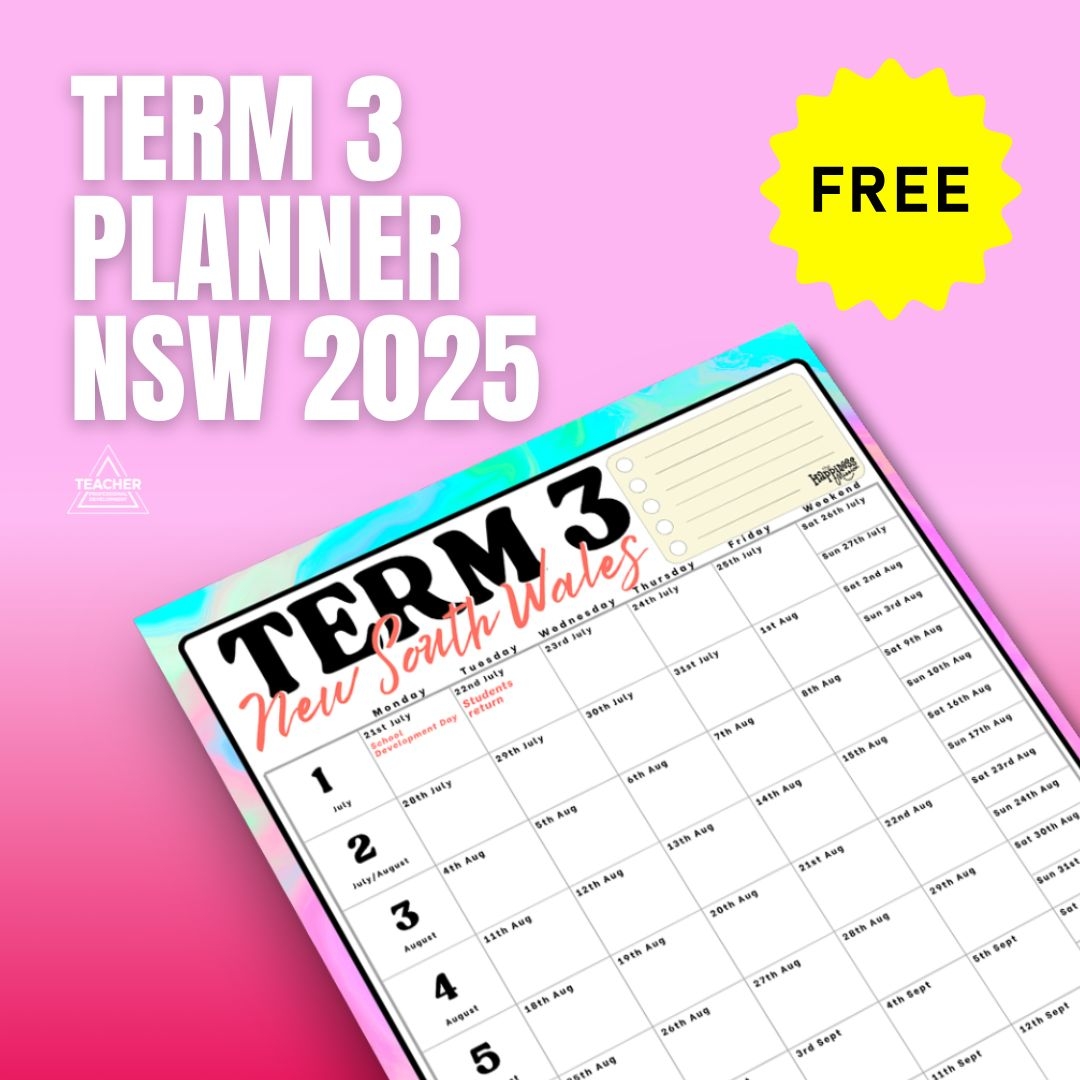 FREE NSW Term 3 School Planner 2025 Teaching Resource