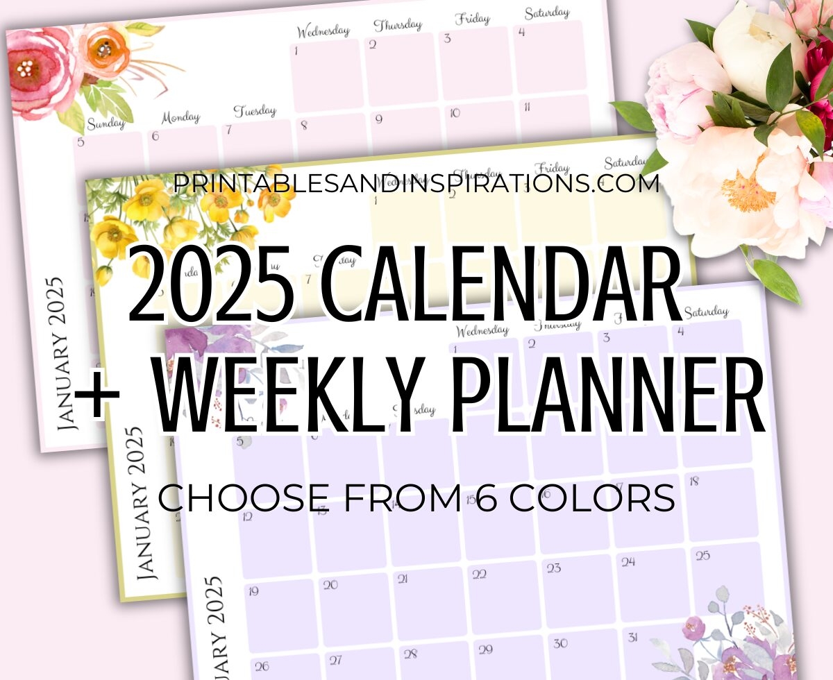 Free Printable Calendars 2025 Monthly