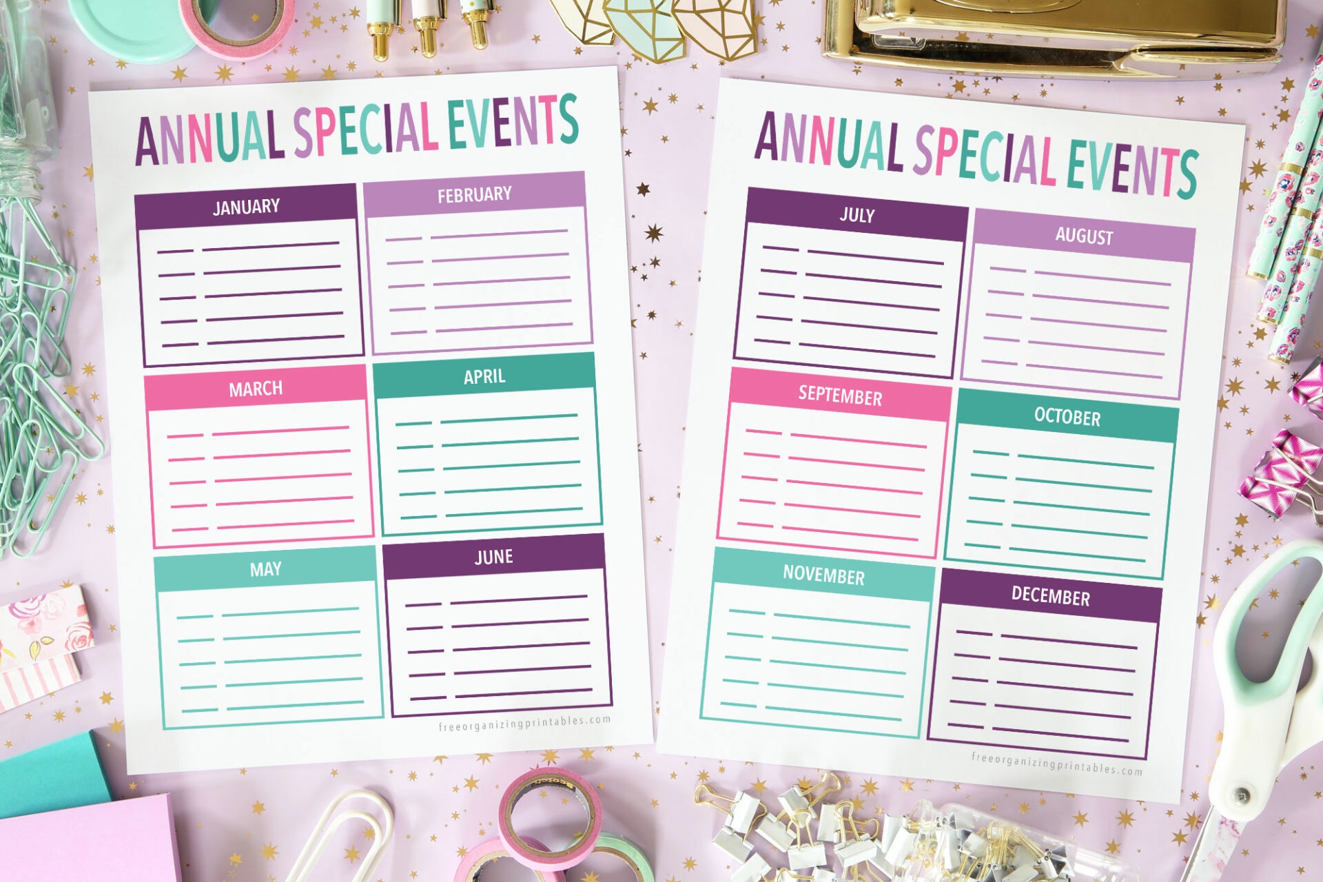 Printable Birthday Calendars