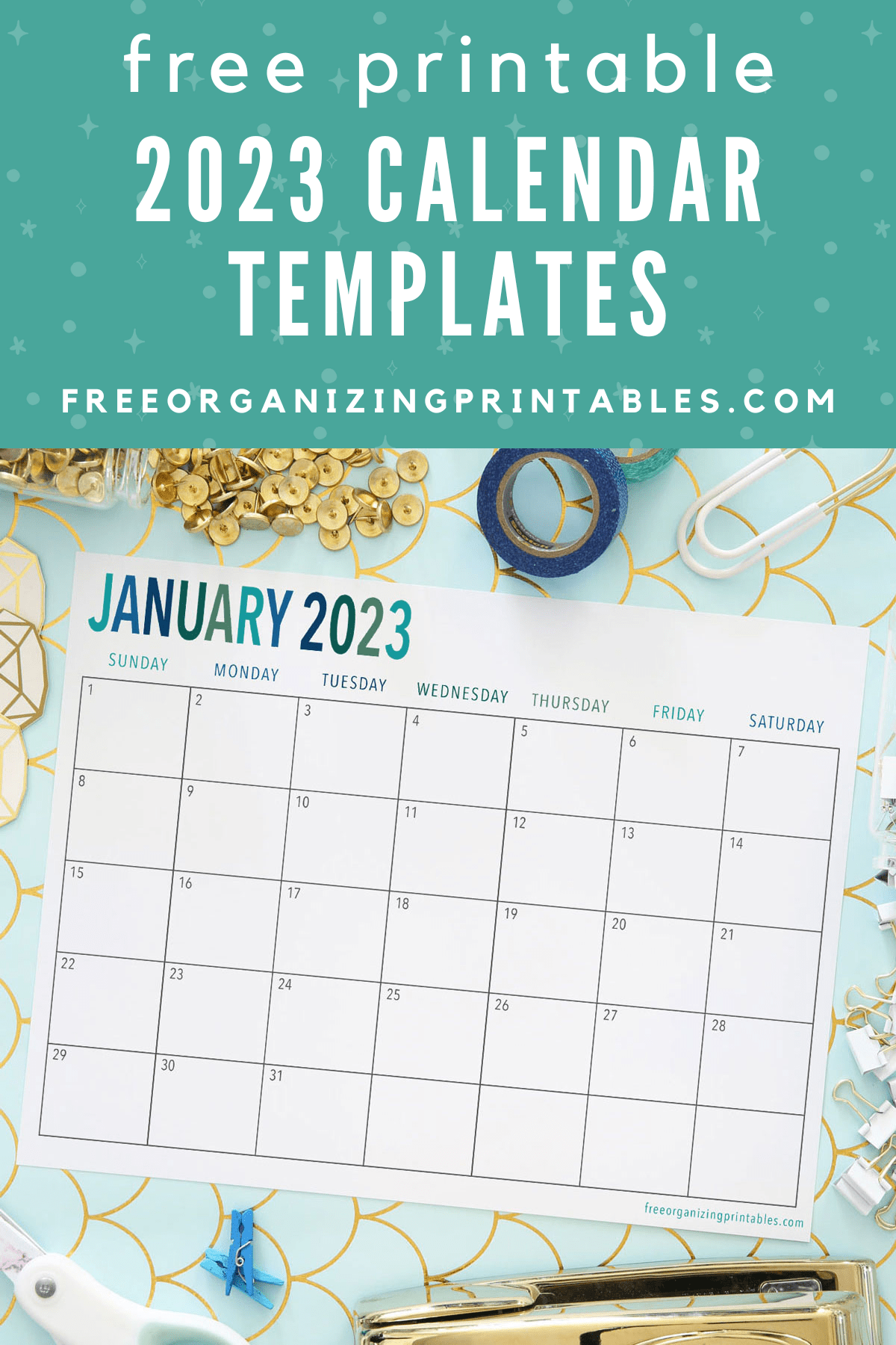 Free Printable Calendar 2023 Free Organizing Printables