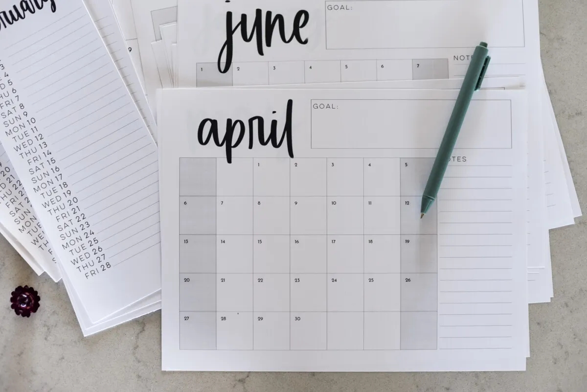Free Printable Calendars 2025 Lemon Thistle