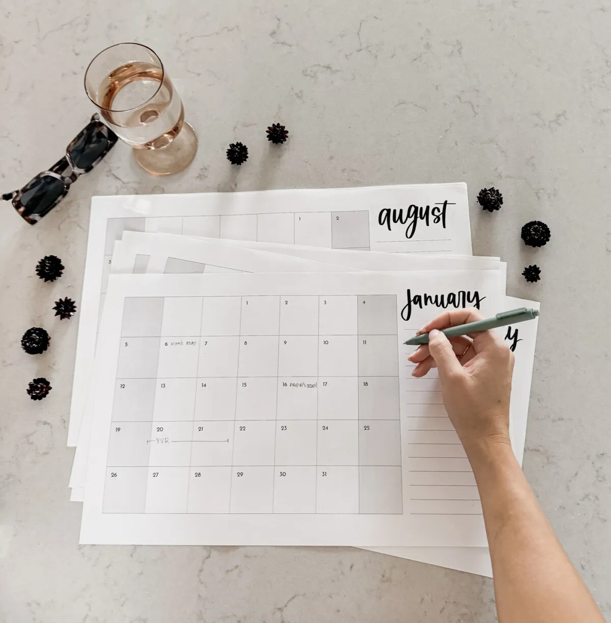 Blank Calendar For 2025 Printable To Write In