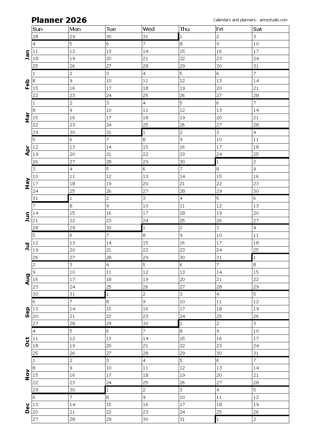 free printable calendars and planners 2025 2026 and 2027