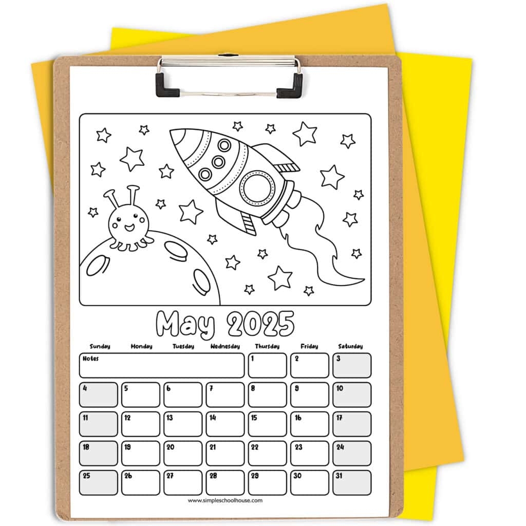 Free Printable Coloring Calendar For Kids In 2025 Mindfulmazing