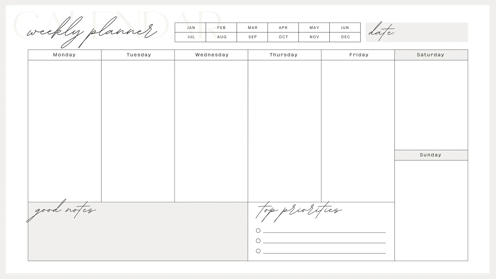 Free Printable Customizable Weekly Calendar Templates Canva