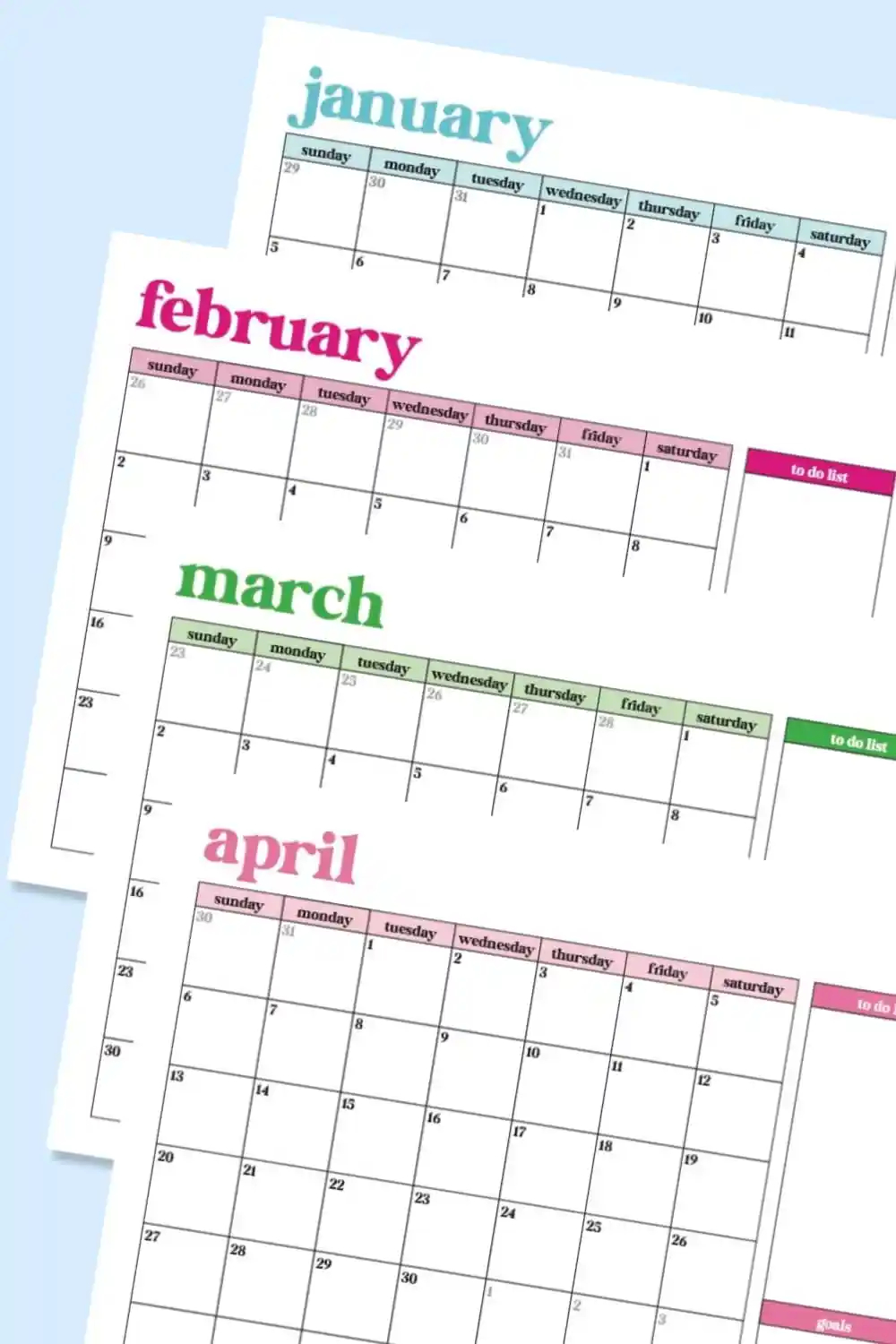 2025 Printable Monthly Calendar