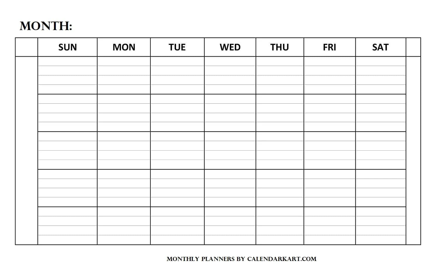 free printable monthly planner templates calendarkart
