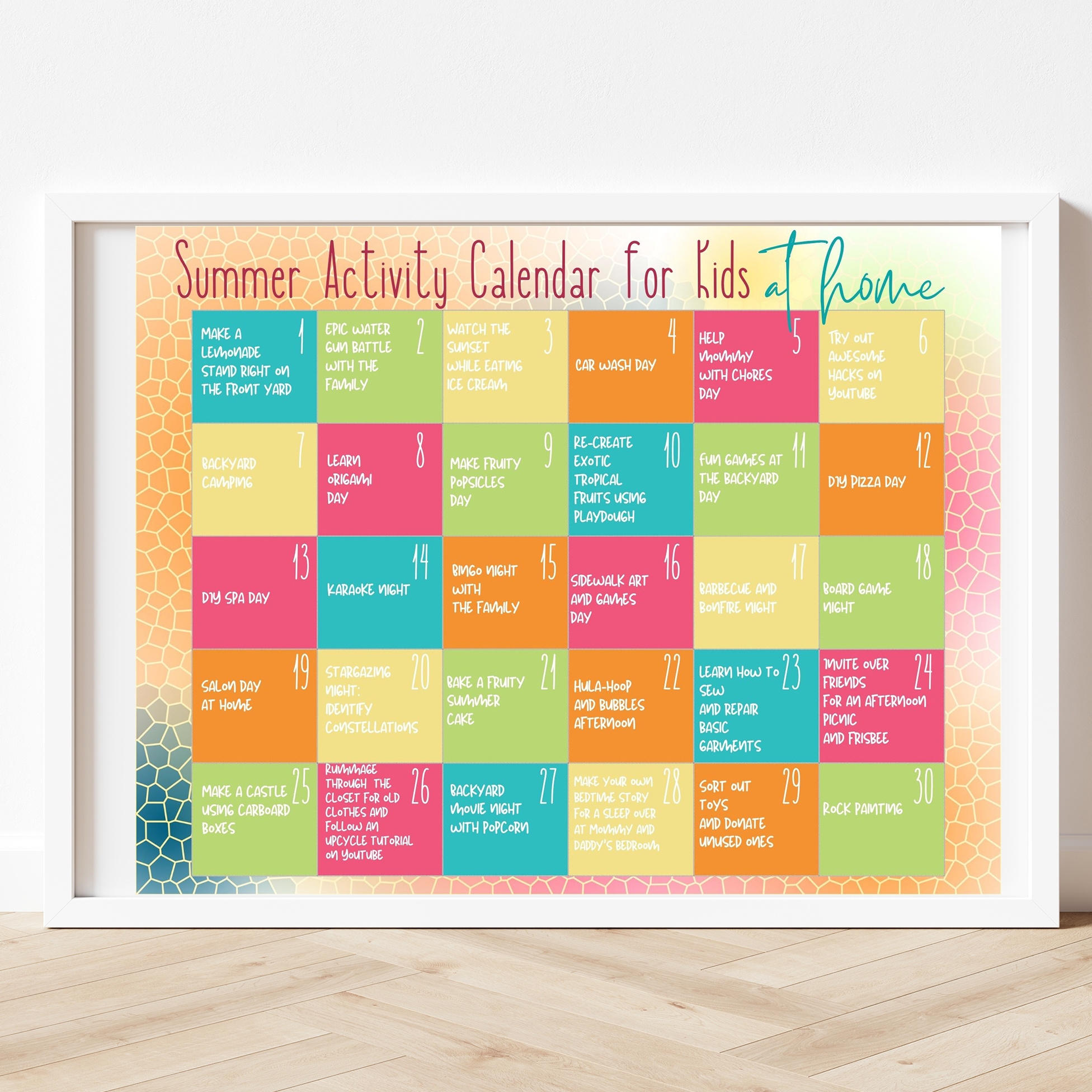Free Printable Summer Activity Calendar For Kids Sweet Pea