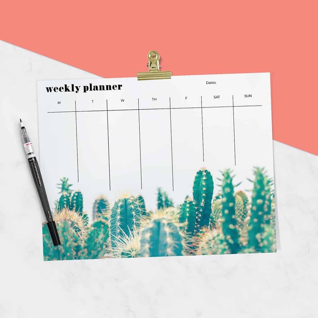 FREE Printable Weekly Calendars Get Your Week Organized 