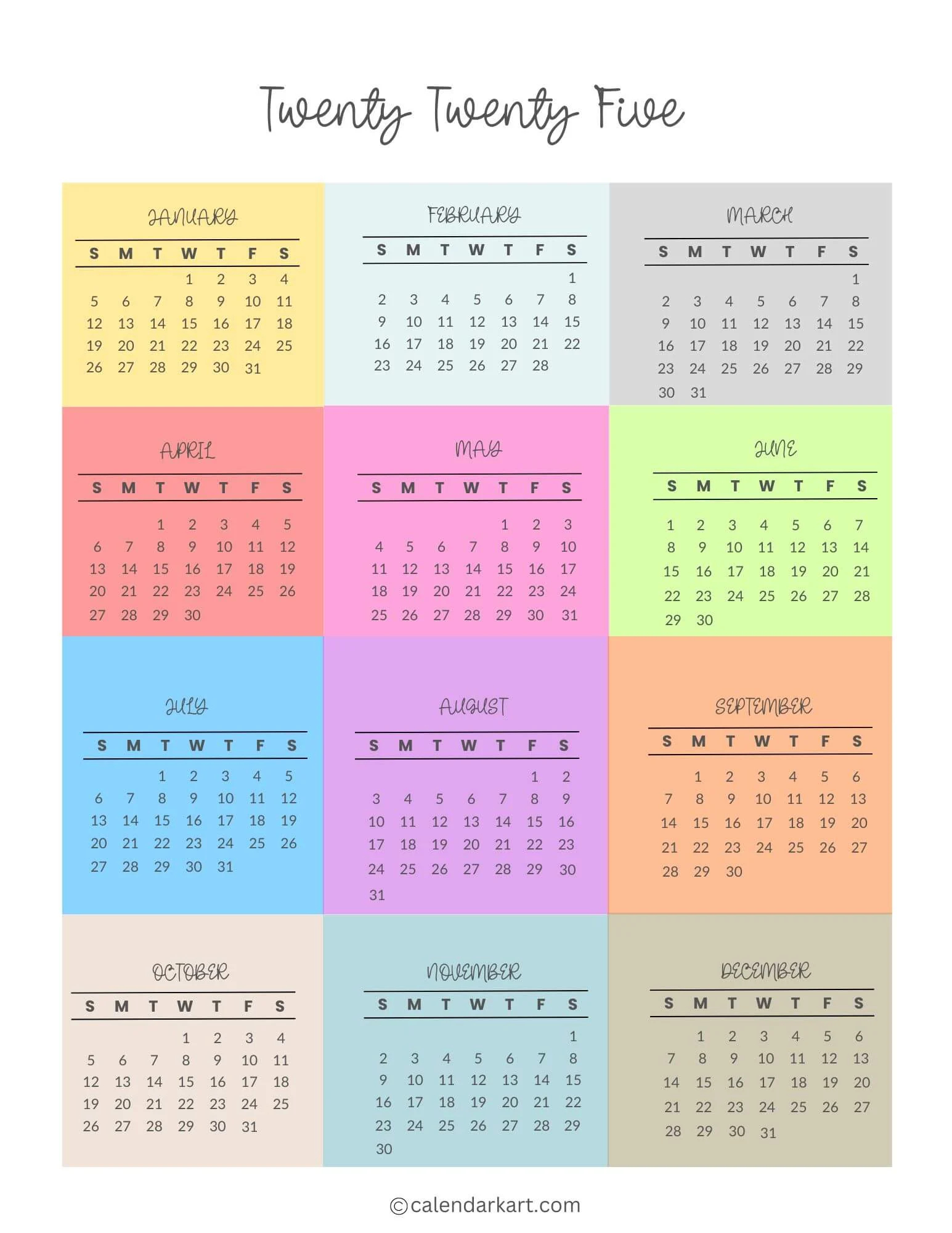 free printable year at a glance calendar 2025 calendarkart free printable year at a glance calendar 2025 calendarkart