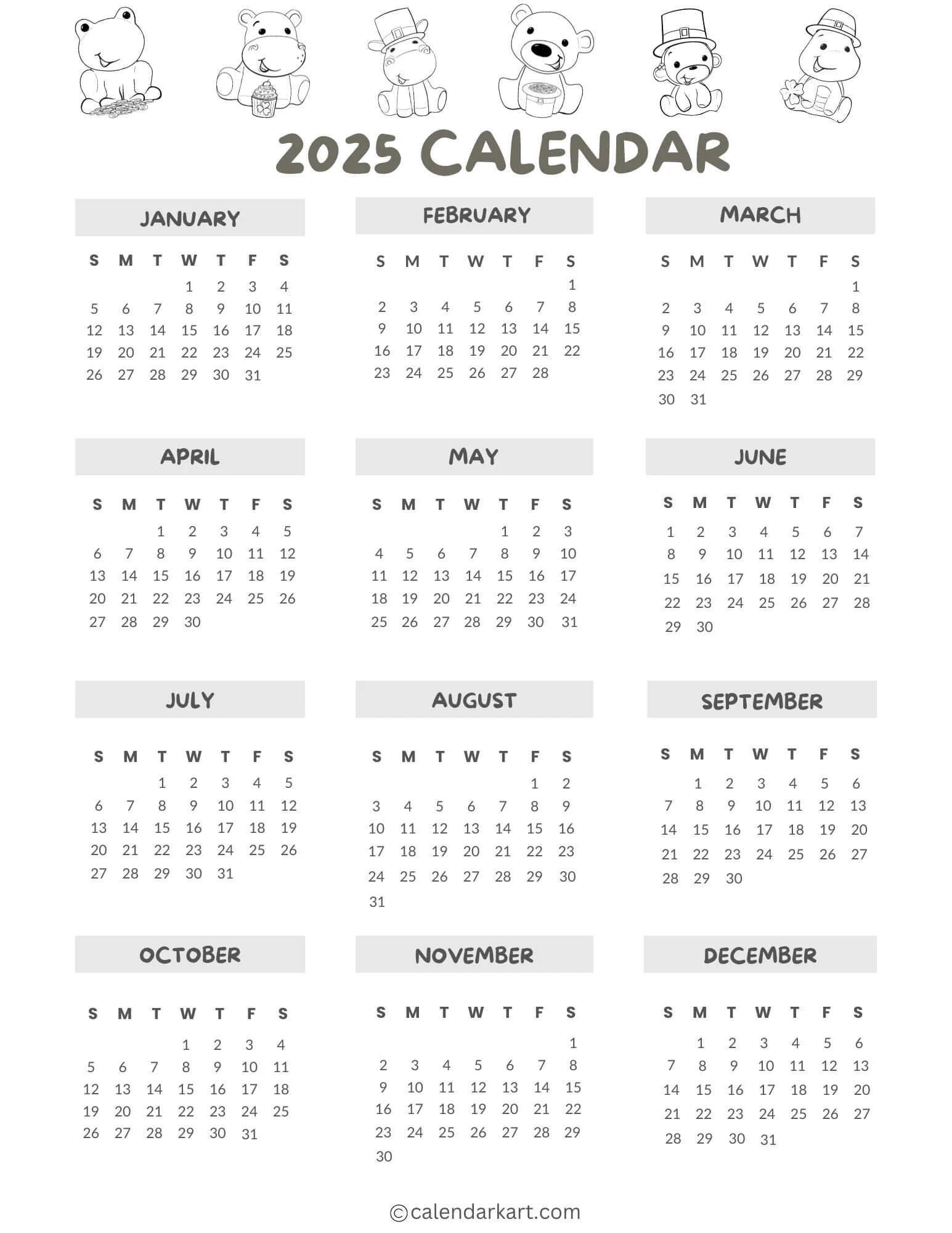 Free Printable Year At A Glance Calendar 2025 CalendarKart Free Printable Year At A Glance Calendar 2025 CalendarKart