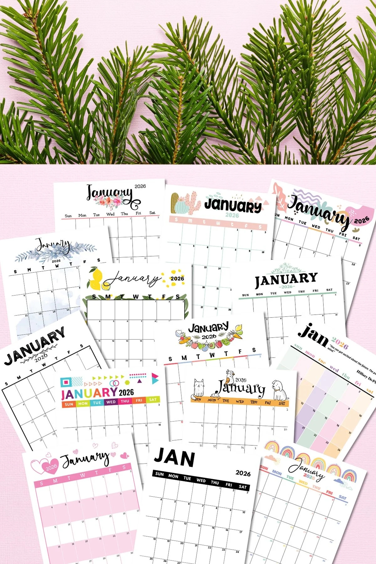 January Free Printable Calendar 2026