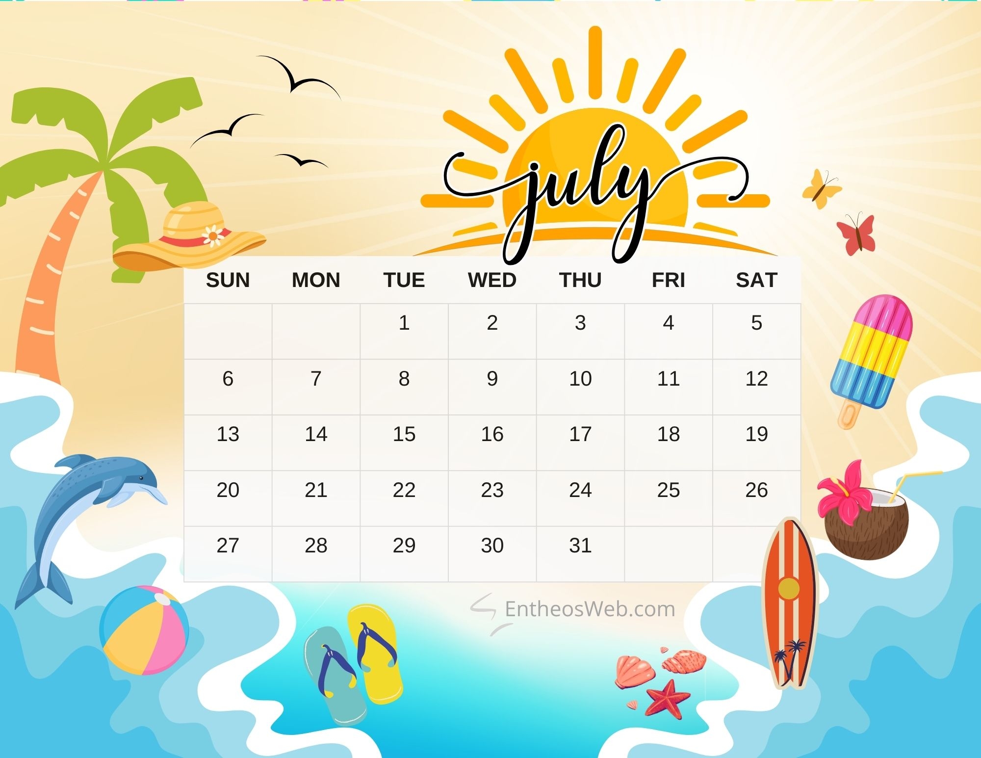 July 2025 Calendar Printables EntheosWeb July 2025 Calendar Printables EntheosWeb