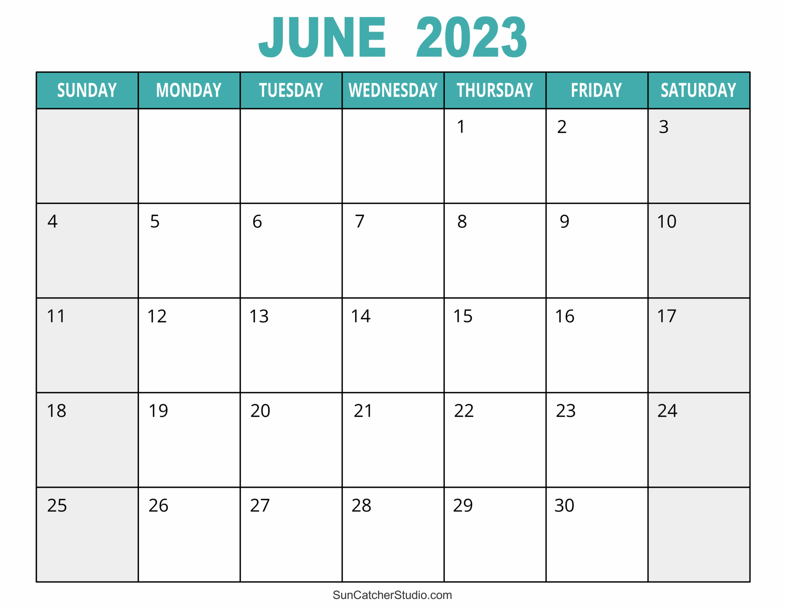 June 2023 Calendar Free Printable Free Printables Monograms 
