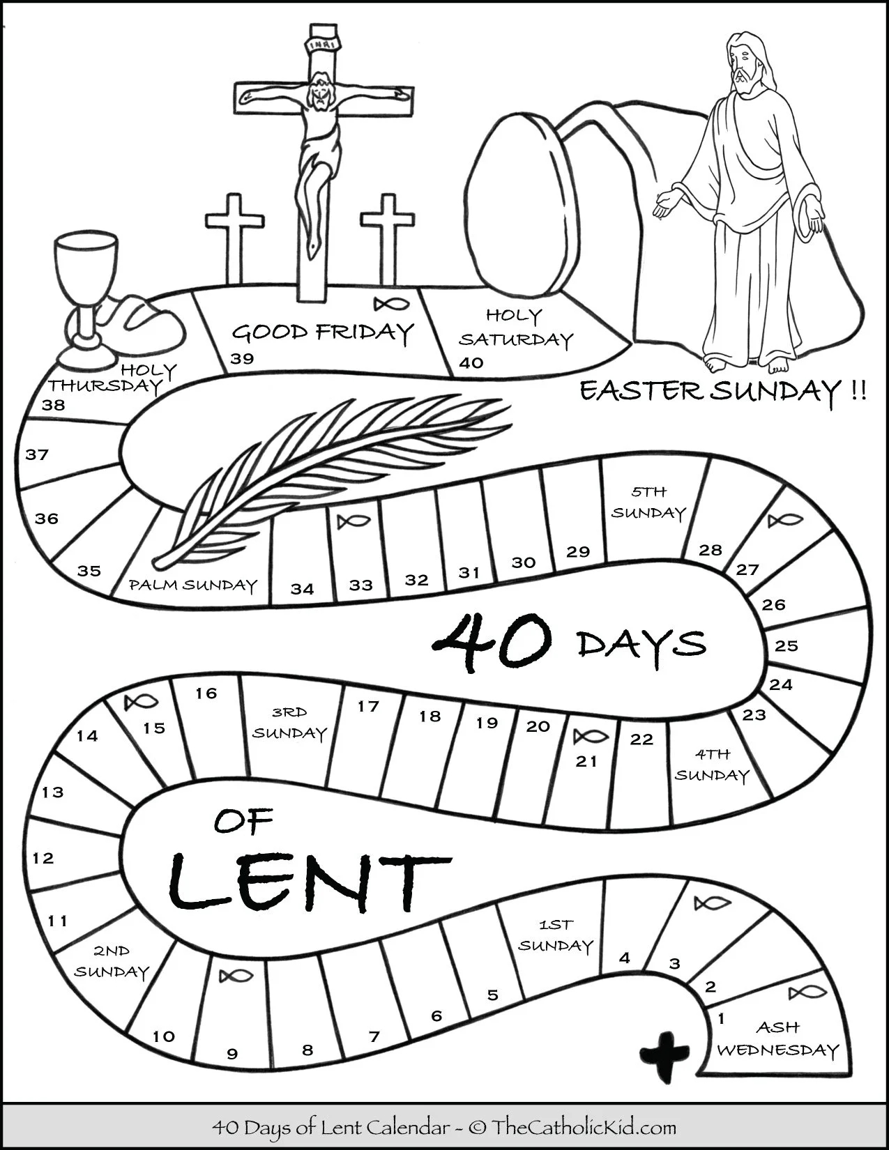 Lent Easter Coloring Pages Download Pack TheCatholicKid